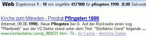 Pfingsten 1998 bei G.