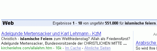 islamische Feiern bei Google