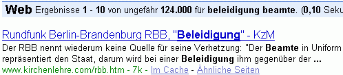 beleidigung beamte bei G.