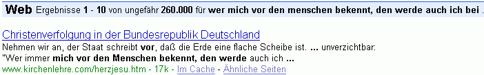 wer mich vor den menschen bekennt, den werde auch ich bei G.