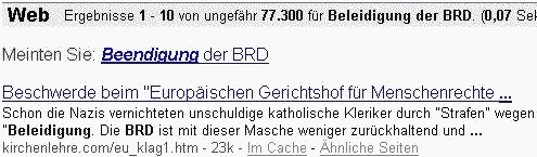 Beleidigung der BRD bei G.