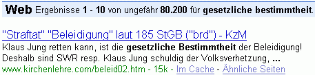 gesetzliche bestimmtheit bei G.