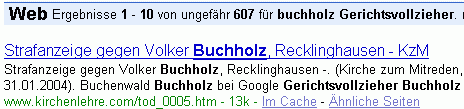 buchholz Gerichtsvollzieher bei G.