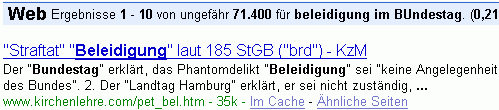 beleidigung im BUndestag bei G.