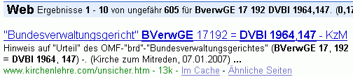 BverwGE 17 192 DVBl 1964,147 bei G.