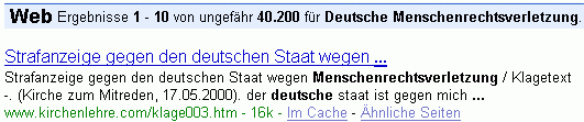 Deutsche Menschenrechtsverletzung bei G.