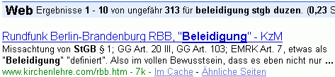 beleidigung stgb duzen bei G.