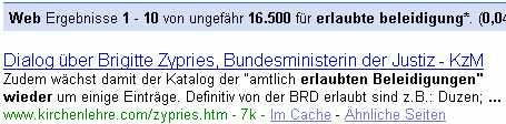 erlaubte beleidigung* bei G.