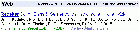 dr fischer+redeker bei G.