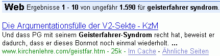 geisterfahrer syndrom bei G.