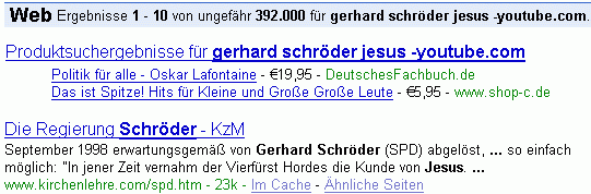 gerhard schröder jesus -youtube.com bei G.