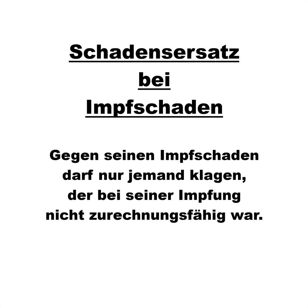 Schadensersatz bei
      Impfschaden