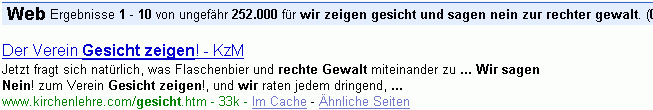 wir zeigen gesicht und sagen nein zur rechter gewalt bei G.