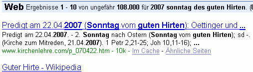 2007 sonntag des guten Hirten bei G.