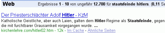 staatsfeinde hitlers bei G.