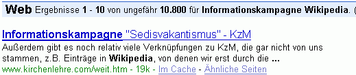 Informationskampagne Wikipedia bei G.