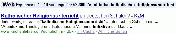 Initiative katholischer Religionsunterricht bei G.