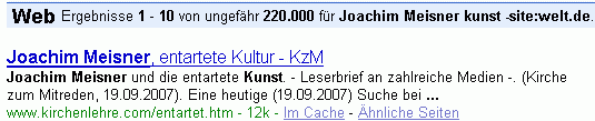 Joachim Meisner   kunst bei G.