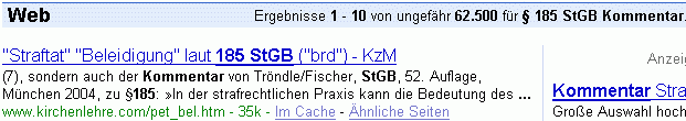 § 185 StGB Kommentar bei G.