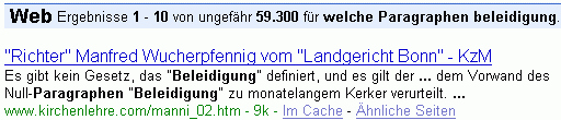 welche Paragraphen beleidigung bei G.