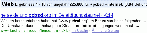 +pcbsd +internet bei G.