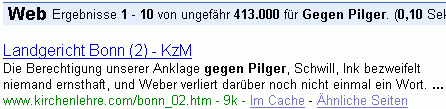 Gegen Pilger bei G.