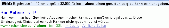 karl rahner einen gott, den es gibt, kann es nicht geben. bei G.