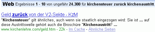 kirchensteuer zurück kirchenaustritt bei G.