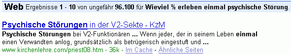 Wieviel % erleben einmal psychische Störung bei G.