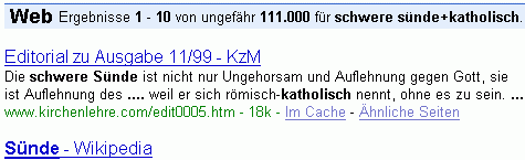 schwere sünde+katholisch bei G.