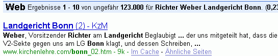 Richter Weber Landgericht Bonn bei G.