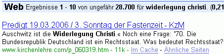 widerlegung christi bei G.