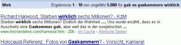 gab es gaskammern wirklich bei G.