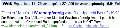 wucherpfennig bei G.