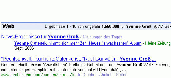 Yvonne Groß bei Google